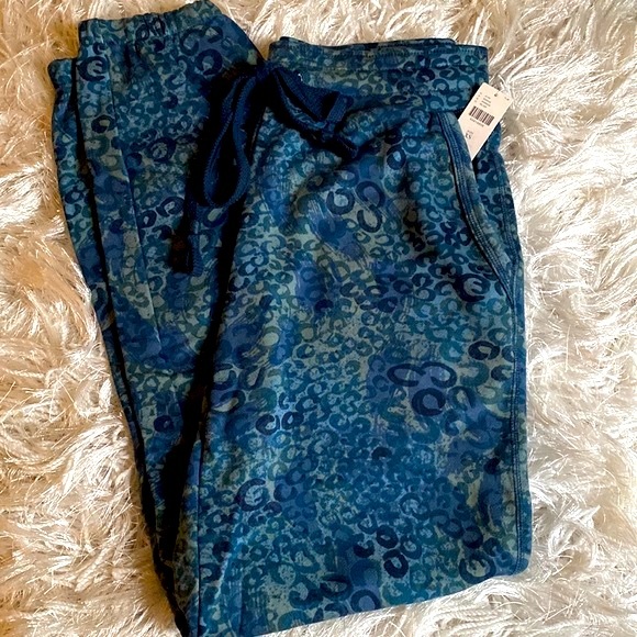 NWT Comfy Anthropologie Floral Print Pull On Joggers Lounge Sweatpants - Picture 1 of 8